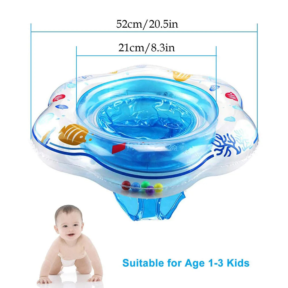 Baby Swimming Ring Float with Double Airbag Safety Seat Inflatable Infant Swim Ring Toy Kid Pool Bathtub Accessories Water Sport Oasis Select