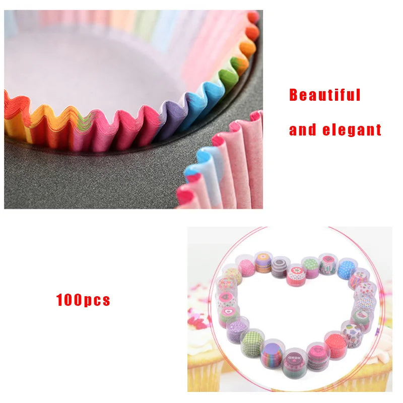 100-Pack Cupcake Liners – Greaseproof Paper Baking Cups & Molds Cupcake Baking Liners Oasis Select