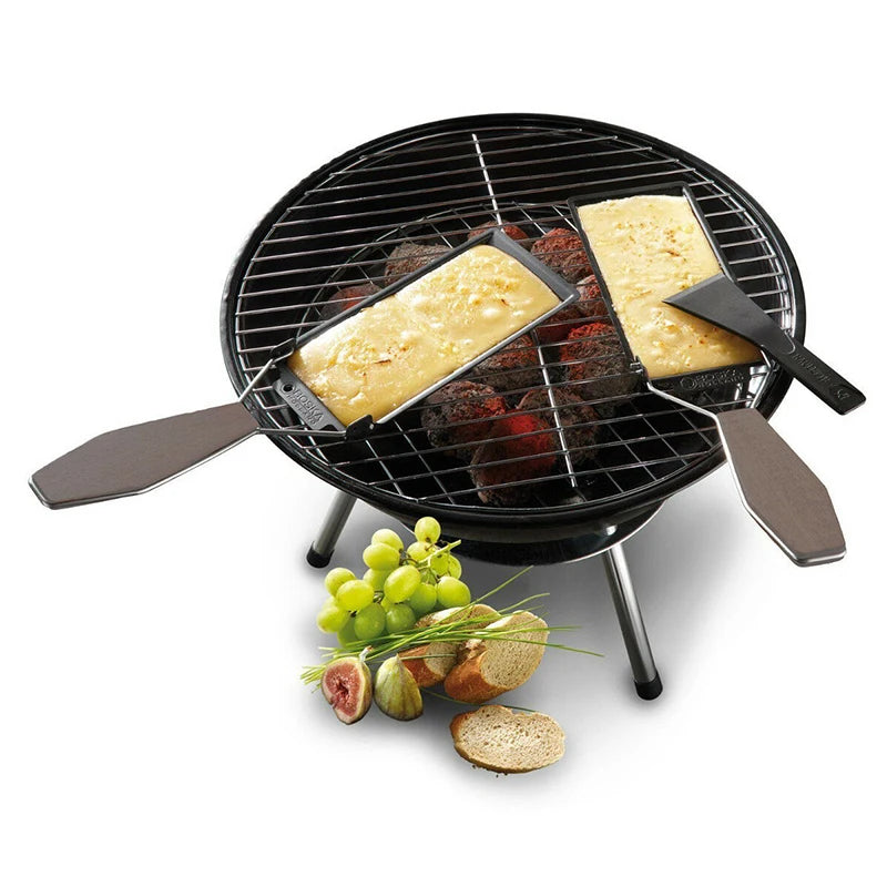 Mini Non-Stick Cheese Raclette Grill Pan & Tray | Wood Handle Cheese Raclette Grill Oasis Select