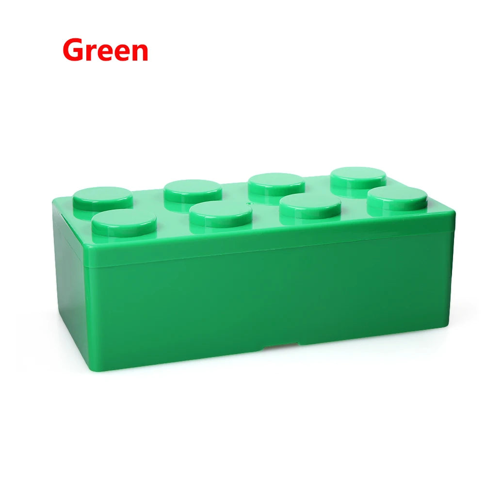 New Creative Storage Box Building Block Shapes Plastic Saving Space Box Superimposed Desktop Handy Office Supplies Oasis Select M Green