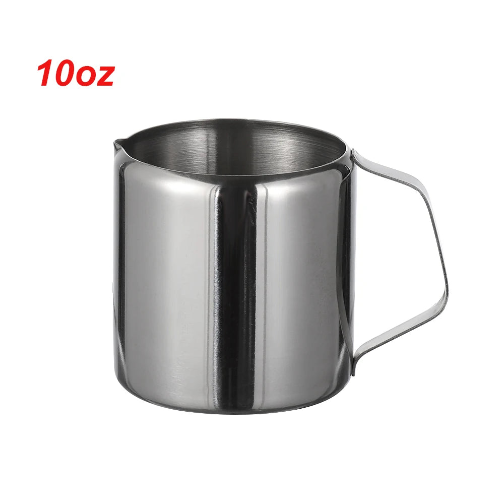 5size Durable Stainless Steel Coffee Cream Pitcher Cup Milk Frothing Jug Latte Art Spout Pitcher Home & Kitchen Tool Oasis Select 10oz