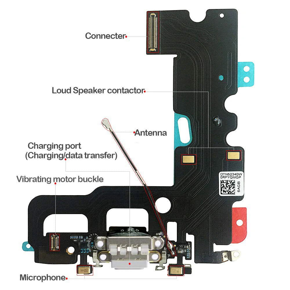 iPhone 7 8 X XR XS Max Charging Port Dock Flex Cable + Mic