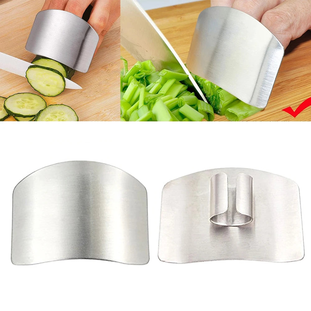 Stainless Steel Finger Guard – Kitchen Knife Safety Shield Kitchen Safety Tool Oasis Select