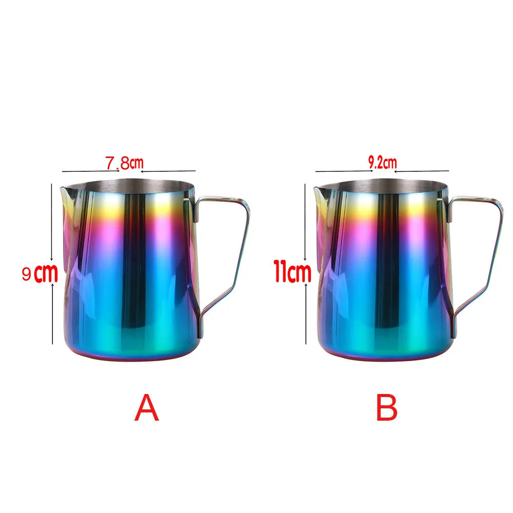 Colorful Stainless Steel Milk Frothing Pitcher – Latte Art Jug Milk Frothing Pitcher Oasis Select