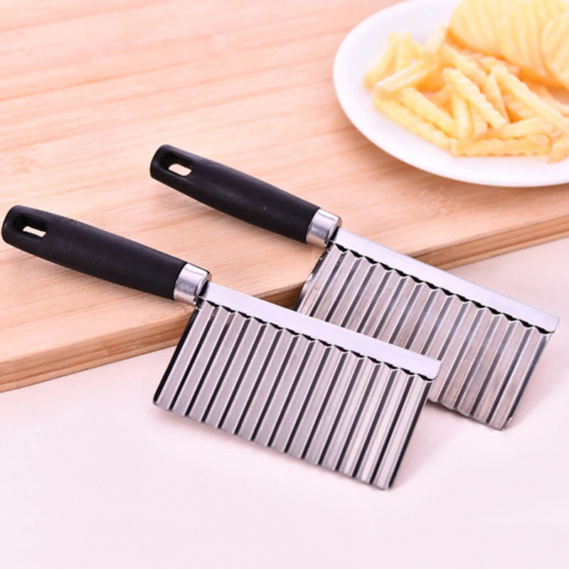 Stainless Steel Crinkle Cutter Knife – Wavy Vegetable Slicer Crinkle Cutter Slicer Oasis Select