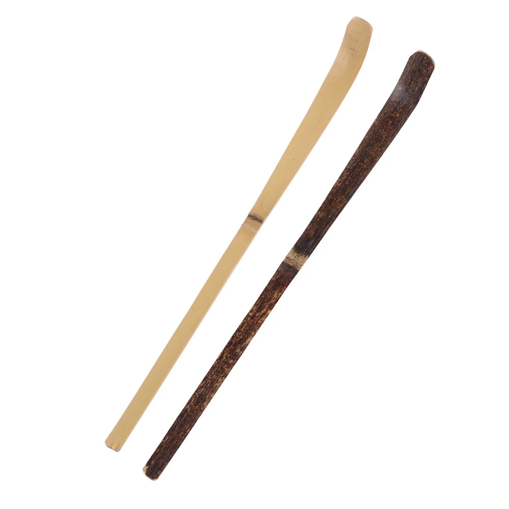 Wood Cooking Utensil Tea Leaf Matcha Sticks Teaware Spice Gadget Spoon Teaware Black Bamboo Kitchen Tool 180*10*10mm Oasis Select