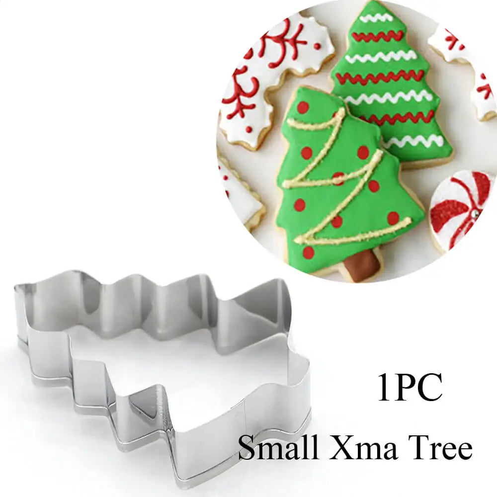 Christmas Cookie Cutters | Stainless Steel Xmas Baking Molds