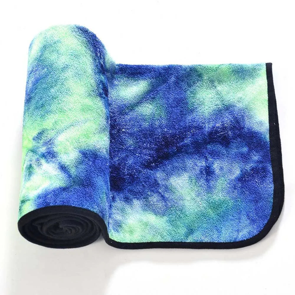 Non-Slip Yoga Mat Cover Towels Yoga Blankets Soft Fast Dry Foldable Microfiber Travel Beach Towels for Pilates Sports Workout Oasis Select green