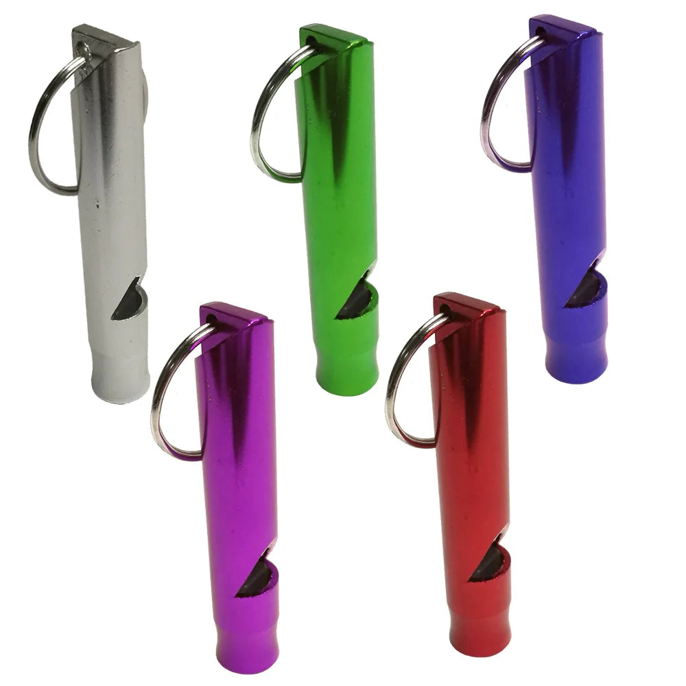 2PCS Camping Kayak drift Swim Emergency Survival Aluminum alloy Whistle with keychain For Scuba Diving Canoe Boat Water Sports Oasis Select