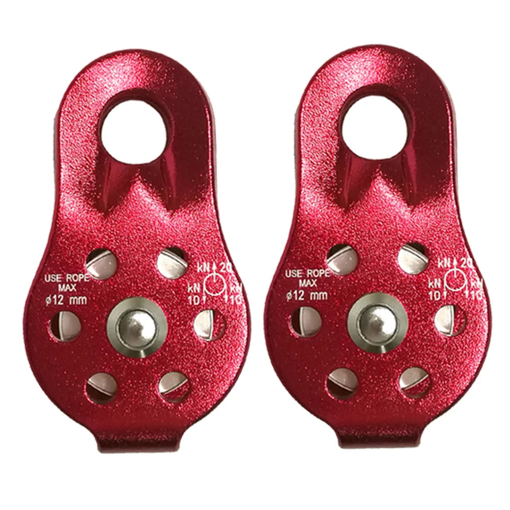 20KN Rope Climbing Single Fixed Pulley Mountaineering Zipline Rappelling for Tree Arborist Caving Rescue Rigging Gear Equipment Oasis Select