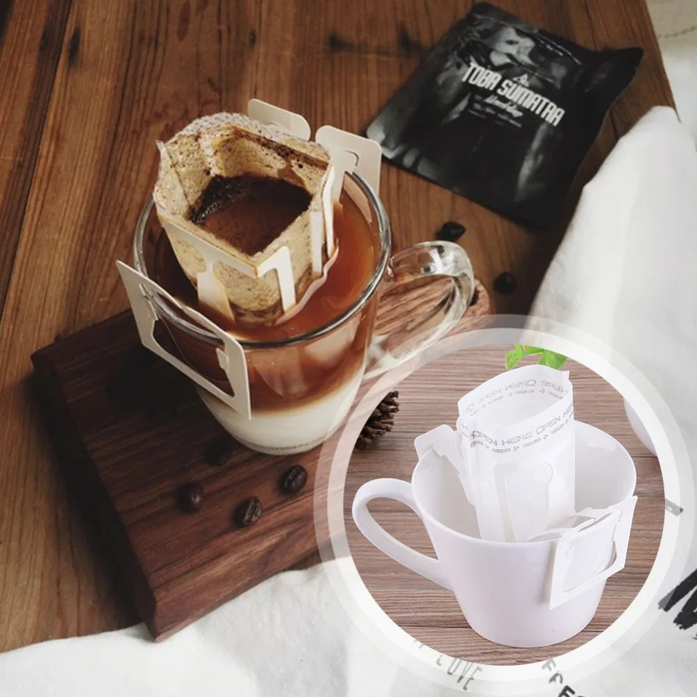 Hanging Ear Drip Coffee Filter Bags – 50-Pack Portable Coffee Filter Bags Oasis Select