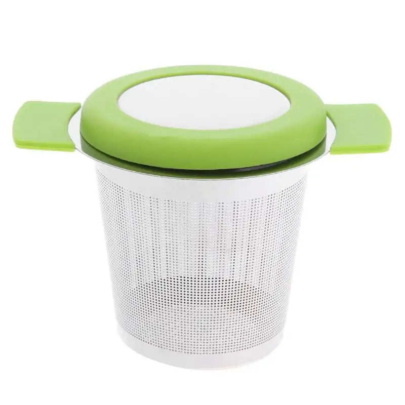 Stainless Steel Tea Infuser Basket – Fine Mesh Strainer & Lid Tea Infuser Basket Oasis Select Green