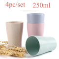 4-Pack Wheat Straw Kids Cups – Reusable BPA-Free 250ml Reusable Kids Cups Oasis Select 4PCS 200-400ml