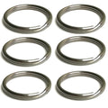 6PC 316 Stainless Steel Scuba Diving Split Ring Keyring Hook Loop Swimming Diver Outdoor Camping Gear Attachment 20 25 30mm Oasis Select 6PC Round 30MM
