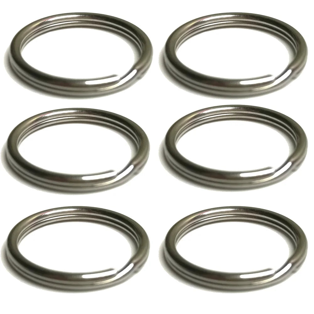 6PC 316 Stainless Steel Scuba Diving Split Ring Keyring Hook Loop Swimming Diver Outdoor Camping Gear Attachment 20 25 30mm Oasis Select