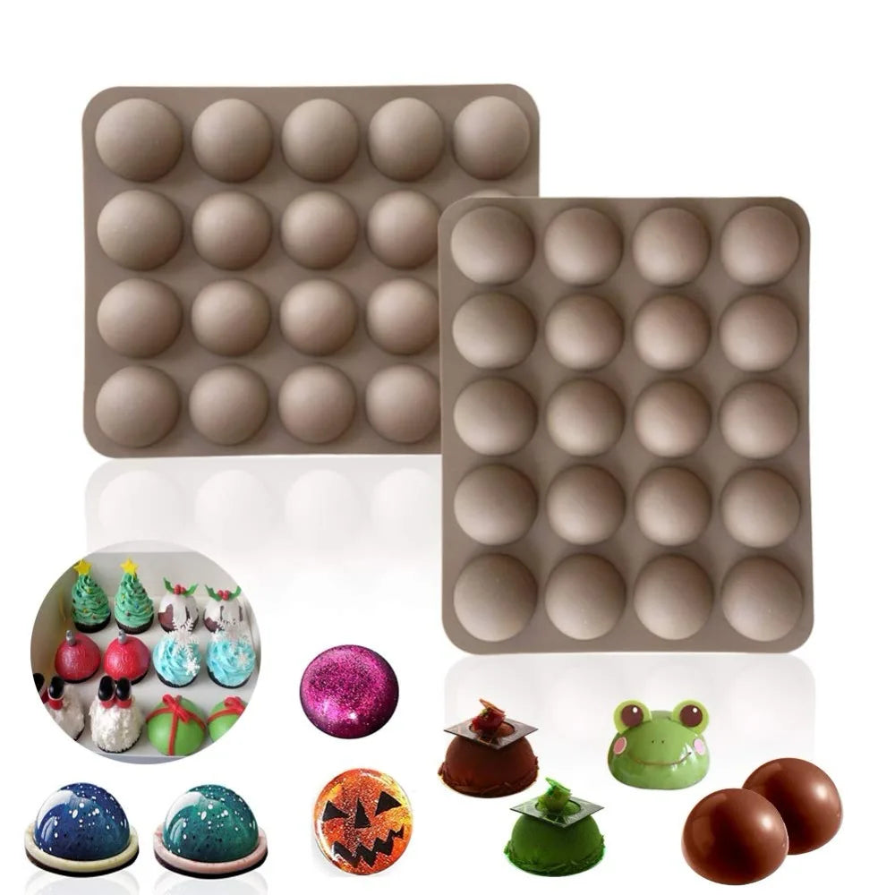 Ball Sphere Silicone Mold – Chocolate, Candy, Cake & Soap Silicone Baking Mold Oasis Select randomly color