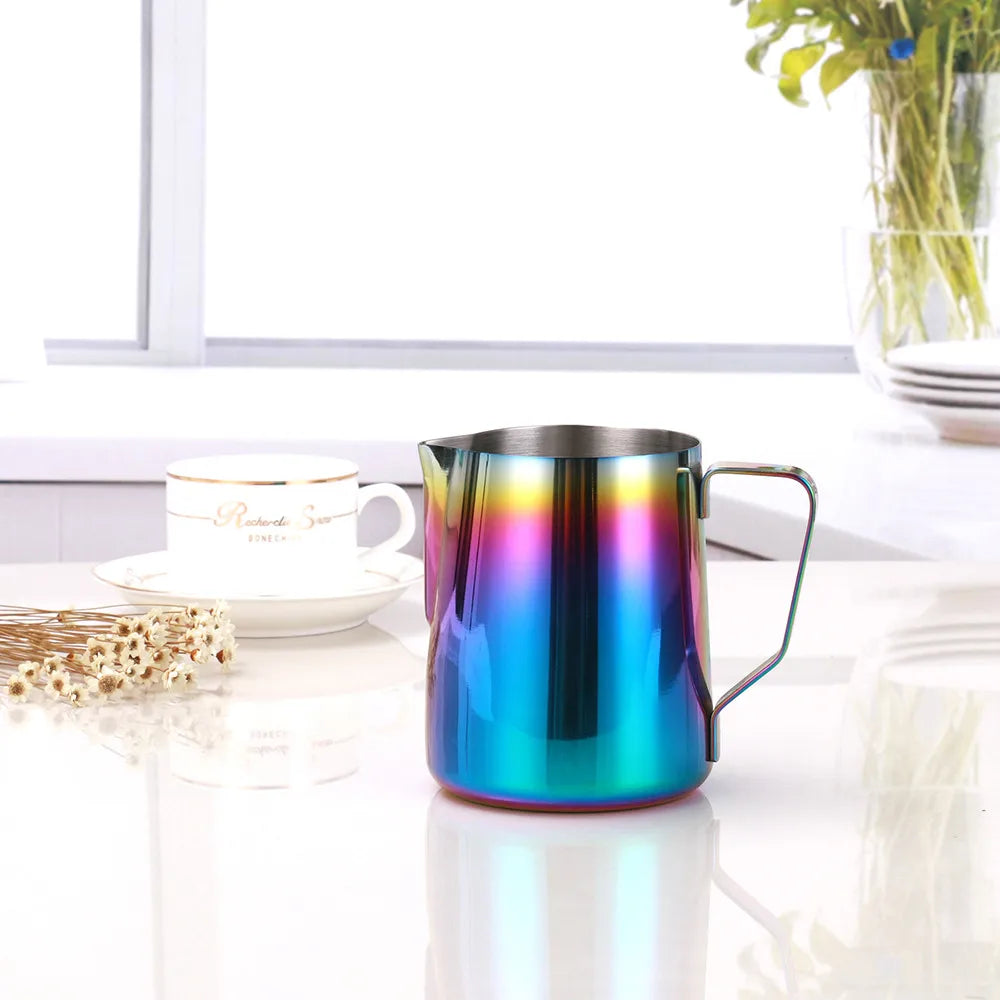 Colorful Stainless Steel Milk Frothing Pitcher – Latte Art Jug Milk Frothing Pitcher Oasis Select