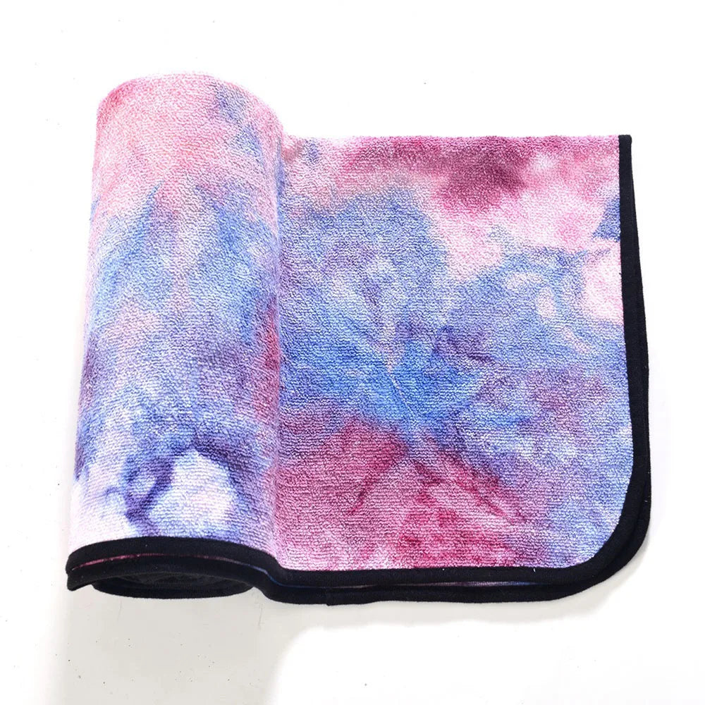 Non-Slip Yoga Mat Cover Towels Yoga Blankets Soft Fast Dry Foldable Microfiber Travel Beach Towels for Pilates Sports Workout Oasis Select