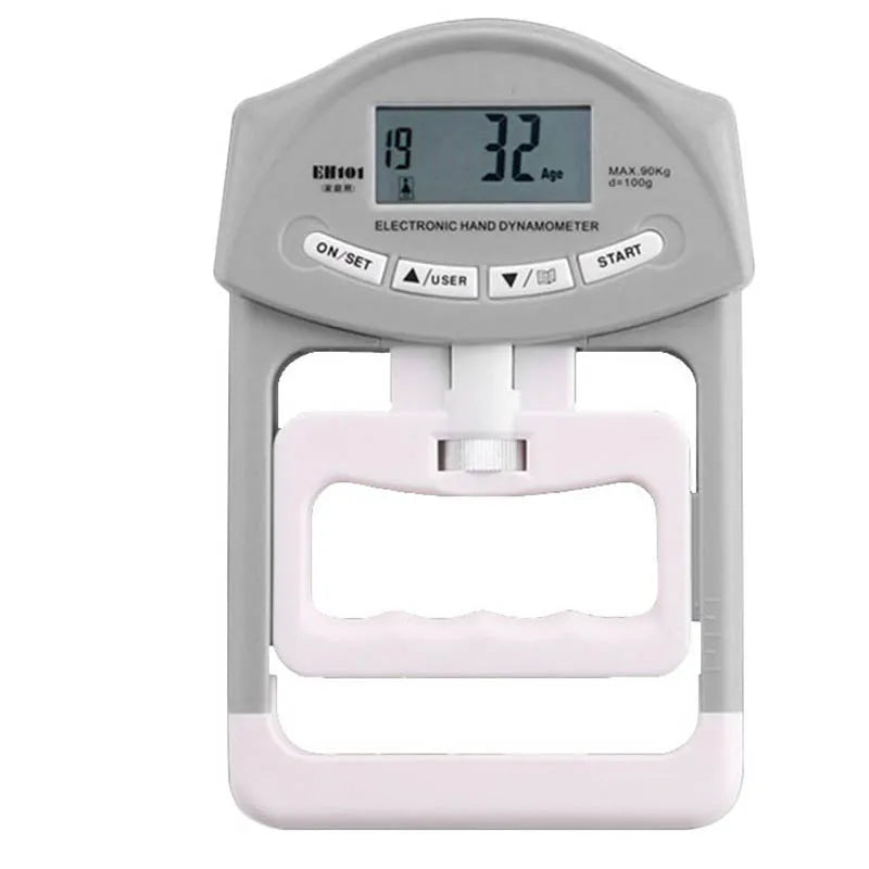Digital Electronic Hand Dynamometer 90kg/200lbs Counting Gripper Hand Grips Strengthener Measurement Meter Auto Capturing Power Oasis Select GRAY