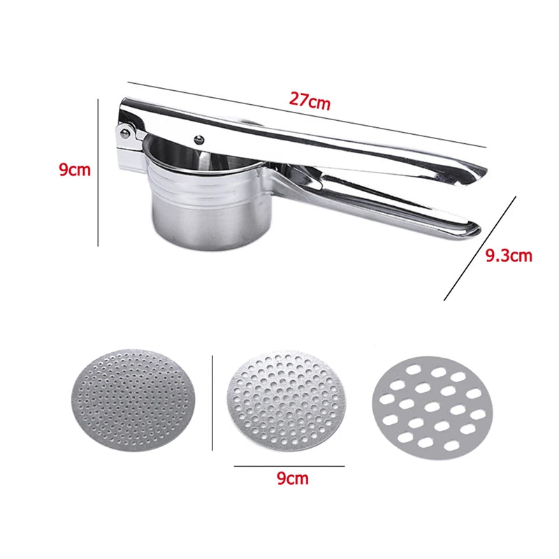Stainless Steel Potato Ricer & Masher with 3 Discs | CHANSUNRUN Potato Ricer Oasis Select