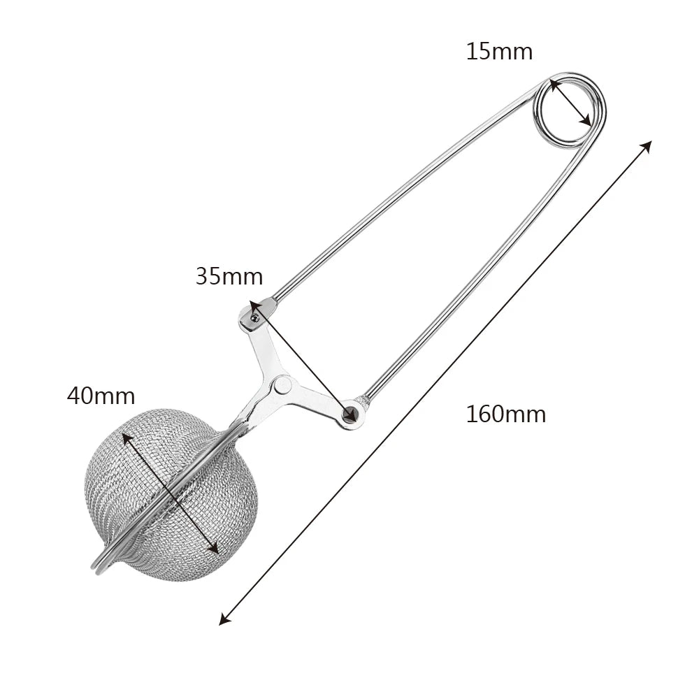 Mesh Tea Strainer Stainless Steel Handle Tea Ball Tea Infuser Kitchen Gadget Coffee Herb Spice Filter Diffuser Oasis Select