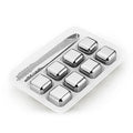 Reusable Stainless Steel Ice Cubes – Whiskey & Wine Chilling Set Whiskey Chilling Stones Oasis Select 8 Pcs