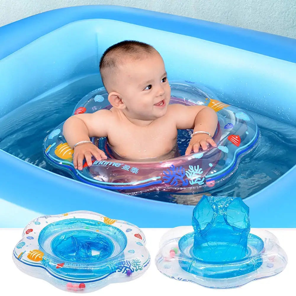 Baby Swimming Ring Float with Double Airbag Safety Seat Inflatable Infant Swim Ring Toy Kid Pool Bathtub Accessories Water Sport Oasis Select