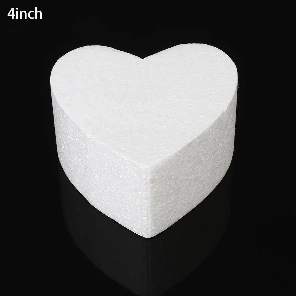 4/6/8/10 inch DIY Practice Heart Shaped Model Cake Foam Mold Polystyrene Sugarcraft Dummy Party Kitchen Accessories Oasis Select Heart 4inch