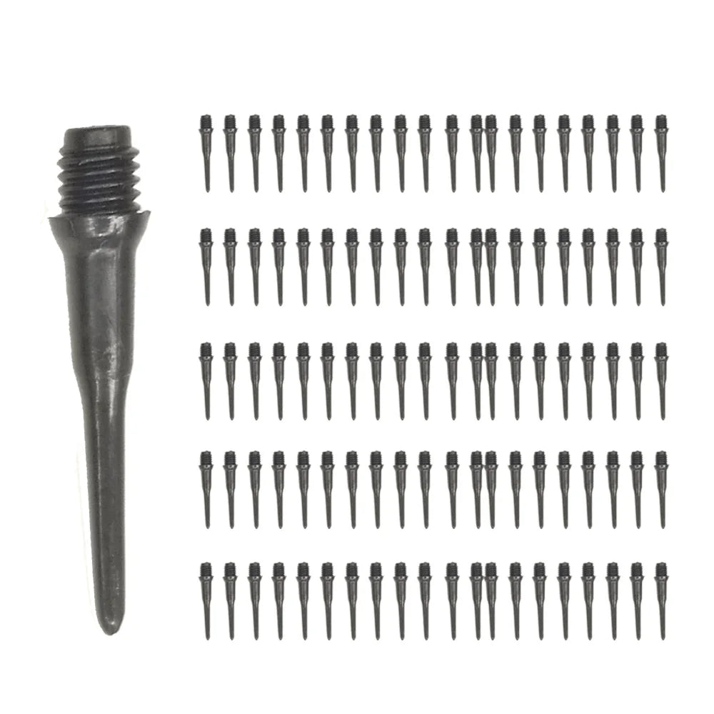 100Pcs Black White Darts Soft Tips Replacement Professional Plastic Tips Thread Darts Game Needles Oasis Select