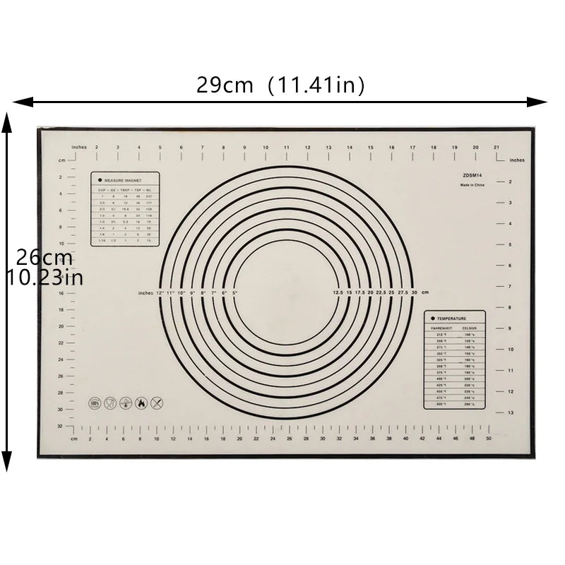 Silicone Baking Mat 29x26cm – Non-Stick Dough Rolling Pad Silicone Baking Mat Oasis Select 26x29cm
