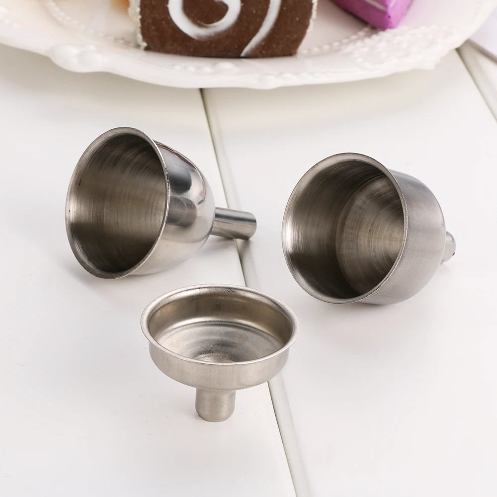 1/3PCS Mini Kitchen Liquid Dump Tool Stainless Steel Funnel Bar Wine Funnel Small Mouth Fill Hip Flask Oasis Select