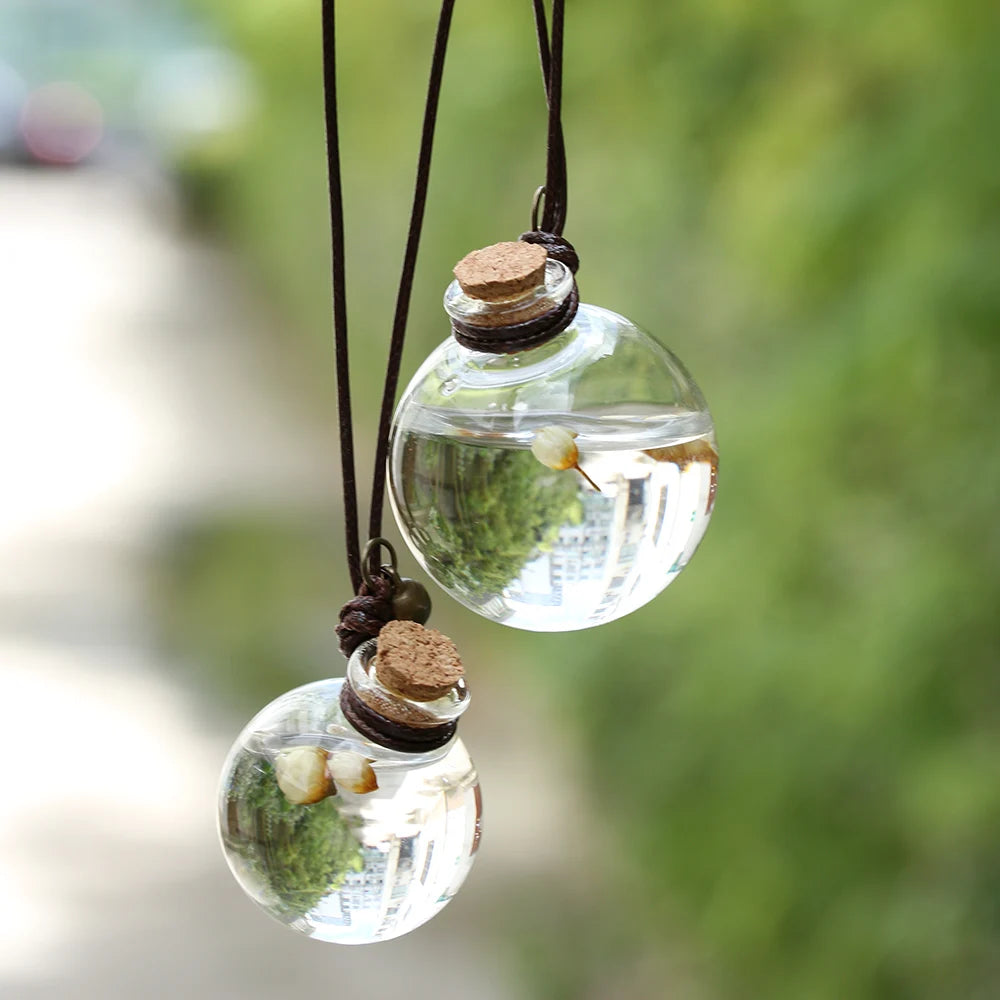 Car Perfume Bottle Perfume Pendant Household Storage Bottle Air Freshener with Flower for Essential Oils Auto Ornament Oasis Select
