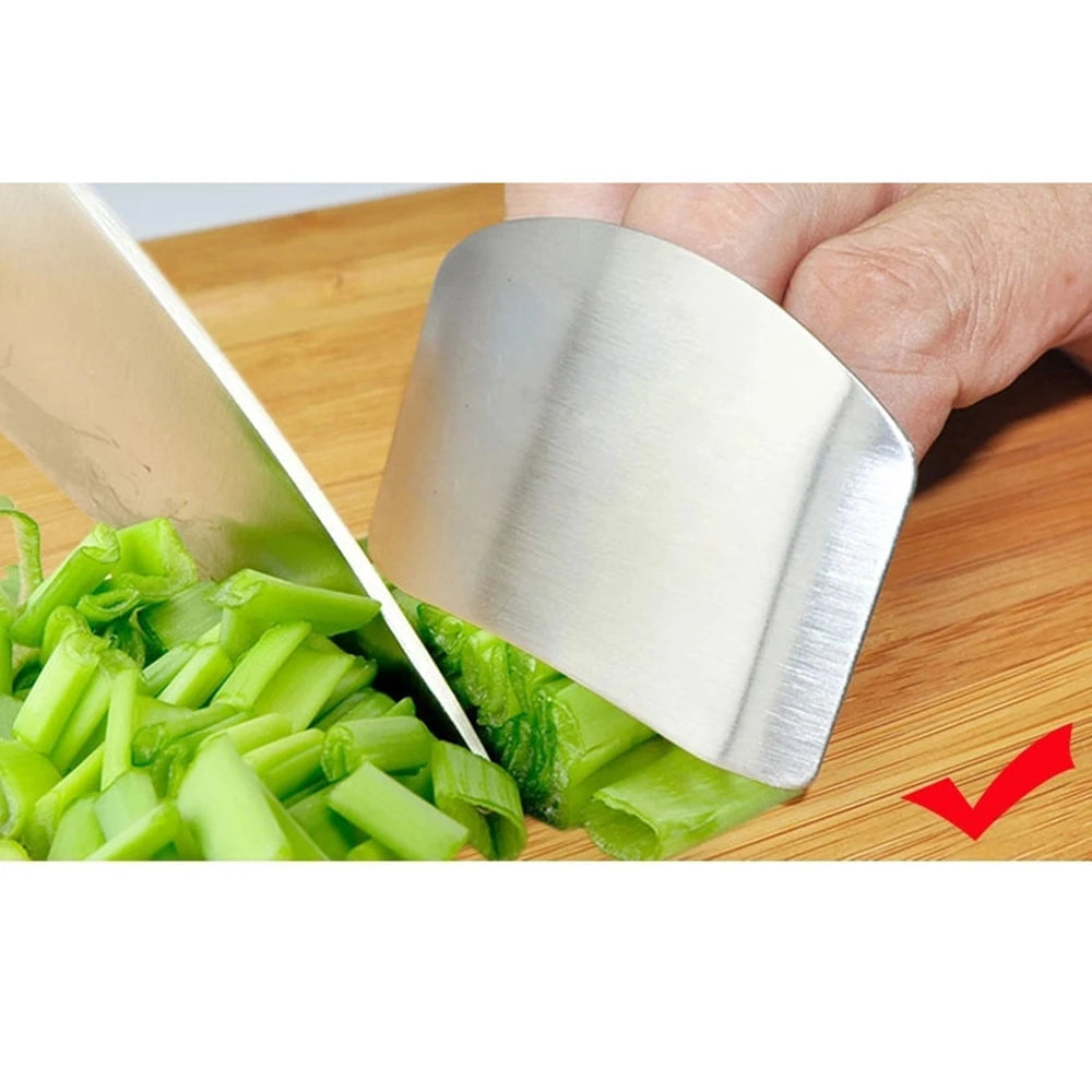 Stainless Steel Finger Guard – Kitchen Knife Safety Shield Kitchen Safety Tool Oasis Select