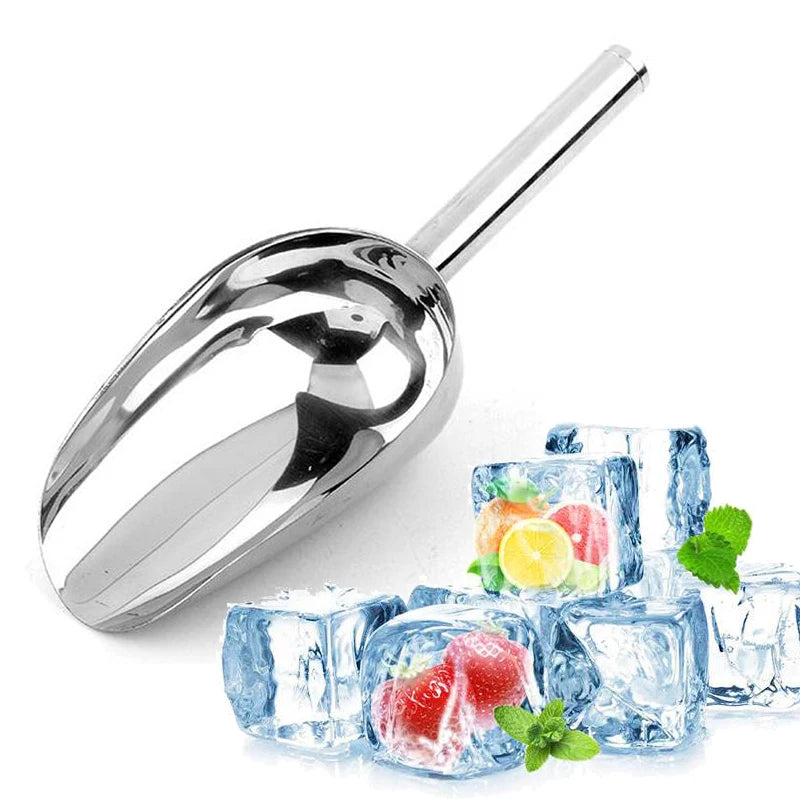 1pcs Aluminum Alloy Bar Candy Scoop Shovel Scoop Round Bar Pub Home Ice Cubes Spice Candy Flour Nut Scoop Spoon Wedding Buffet Oasis Select