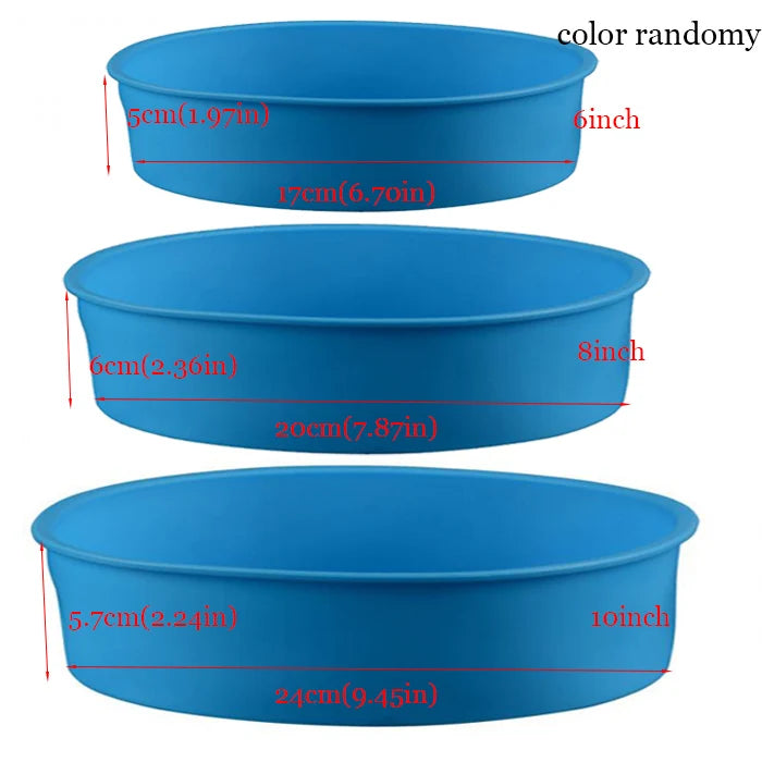 3pc/set Round Shaped Cake Mold Silicone Baking Mold Muffin Cases Cupcake Liner Baking Mold Cakes Bakeware Mould High-Quality Oasis Select 3pc