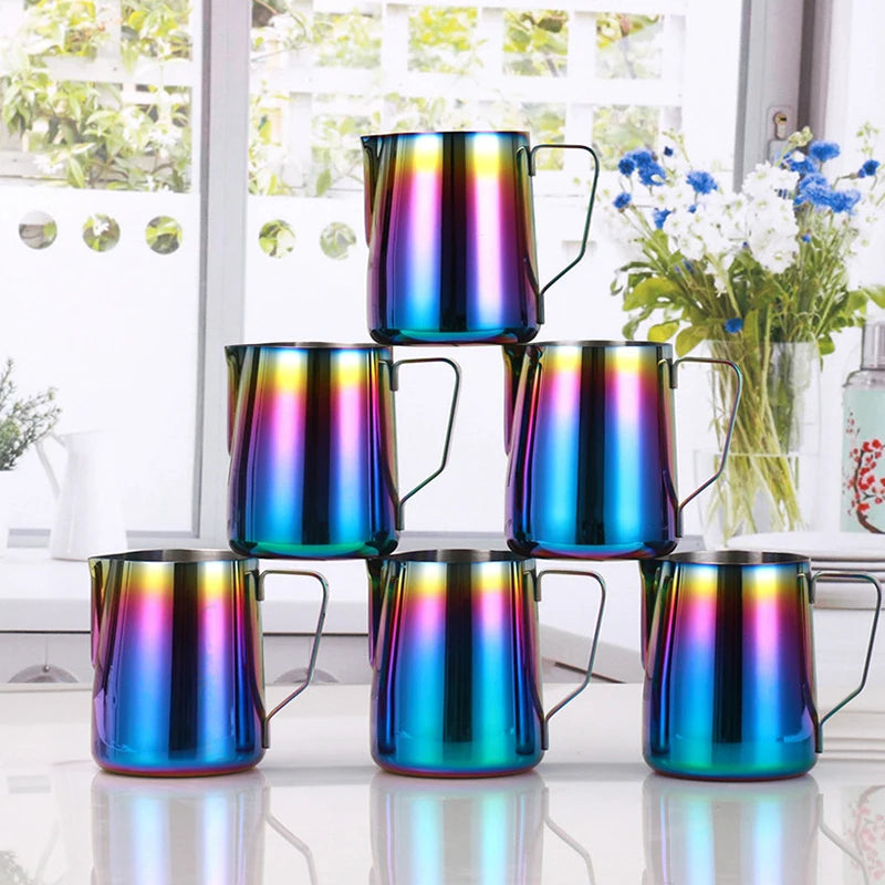 Colorful Stainless Steel Milk Frothing Pitcher – Latte Art Jug Milk Frothing Pitcher Oasis Select
