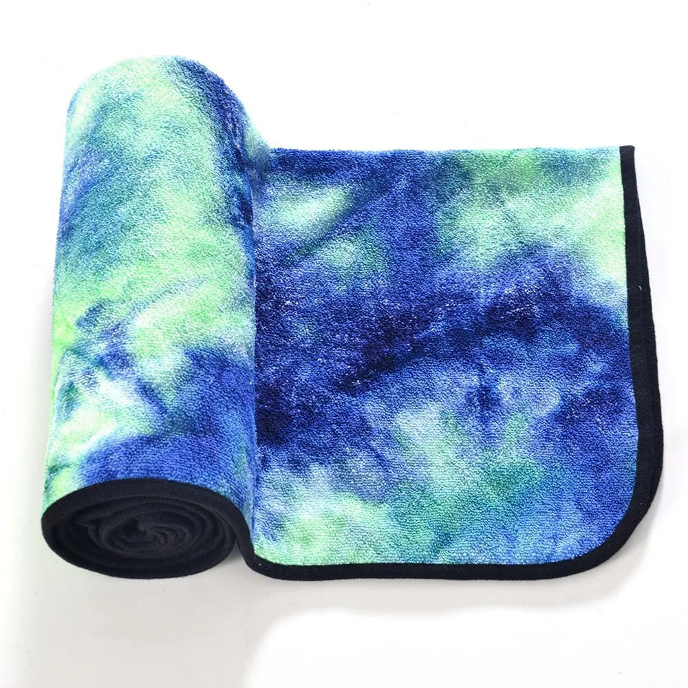 Non-Slip Yoga Mat Cover Towels Yoga Blankets Soft Fast Dry Foldable Microfiber Travel Beach Towels for Pilates Sports Workout Oasis Select