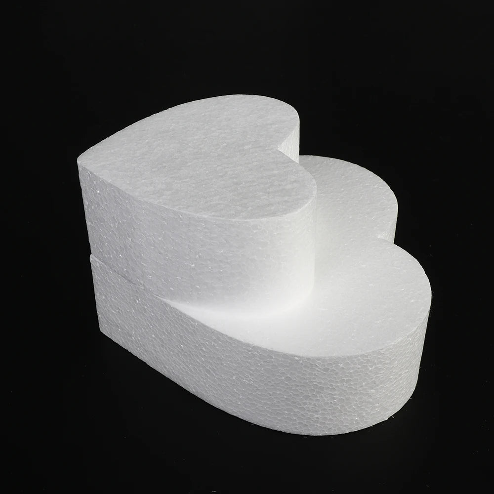 4/6/8/10 inch DIY Practice Heart Shaped Model Cake Foam Mold Polystyrene Sugarcraft Dummy Party Kitchen Accessories Oasis Select