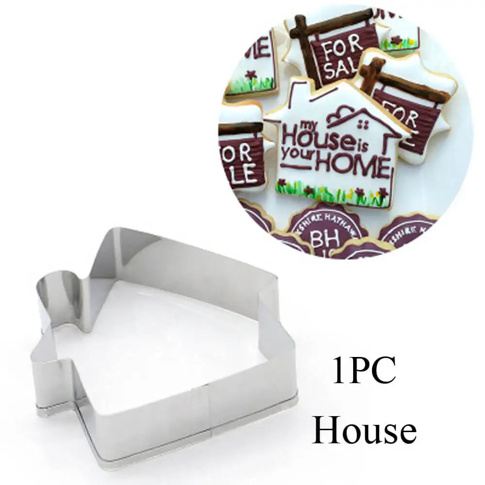 Christmas Cookie Cutters | Stainless Steel Xmas Baking Molds