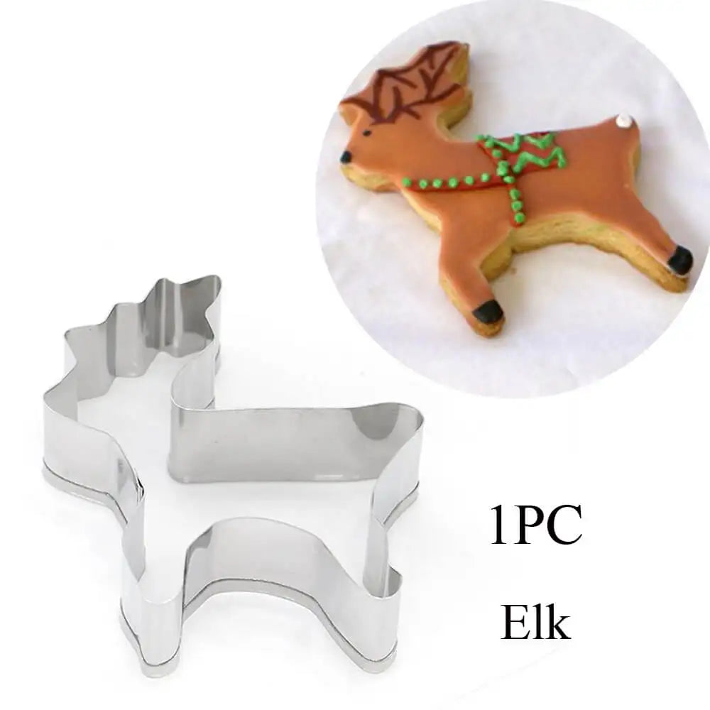 Christmas Cookie Cutters | Stainless Steel Xmas Baking Molds