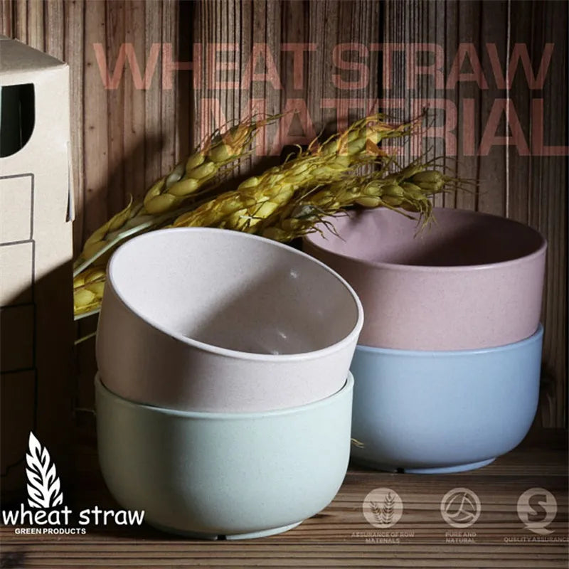 Eco-Friendly Wheat Straw Kids Bowls Set of 4 – 4.5 Inch Kids Dining Bowl Set Oasis Select