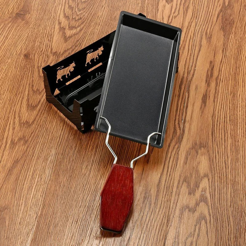 Mini Raclette Cheese Melter Set – Non-Stick Pan & Wood Handle Raclette Cheese Grill Oasis Select