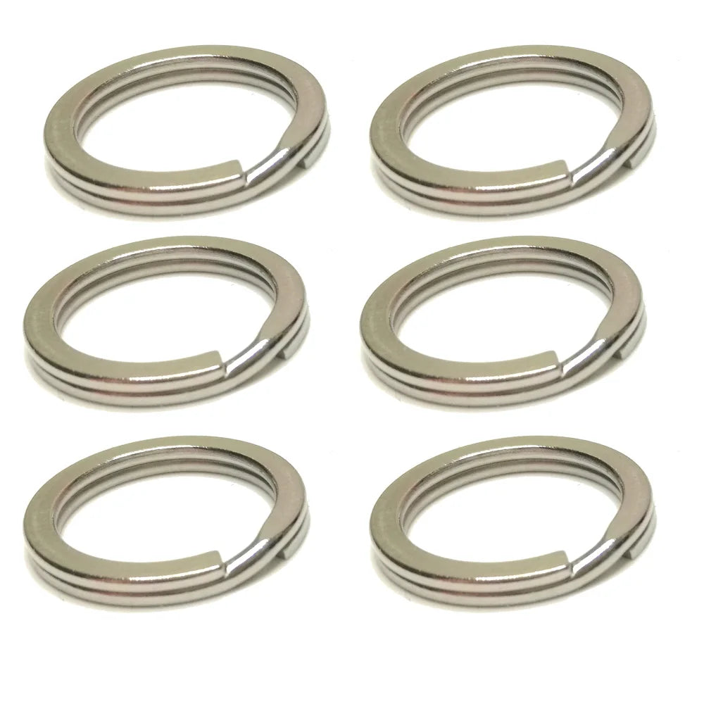 6PC 316 Stainless Steel Scuba Diving Split Ring Keyring Hook Loop Swimming Diver Outdoor Camping Gear Attachment 20 25 30mm Oasis Select