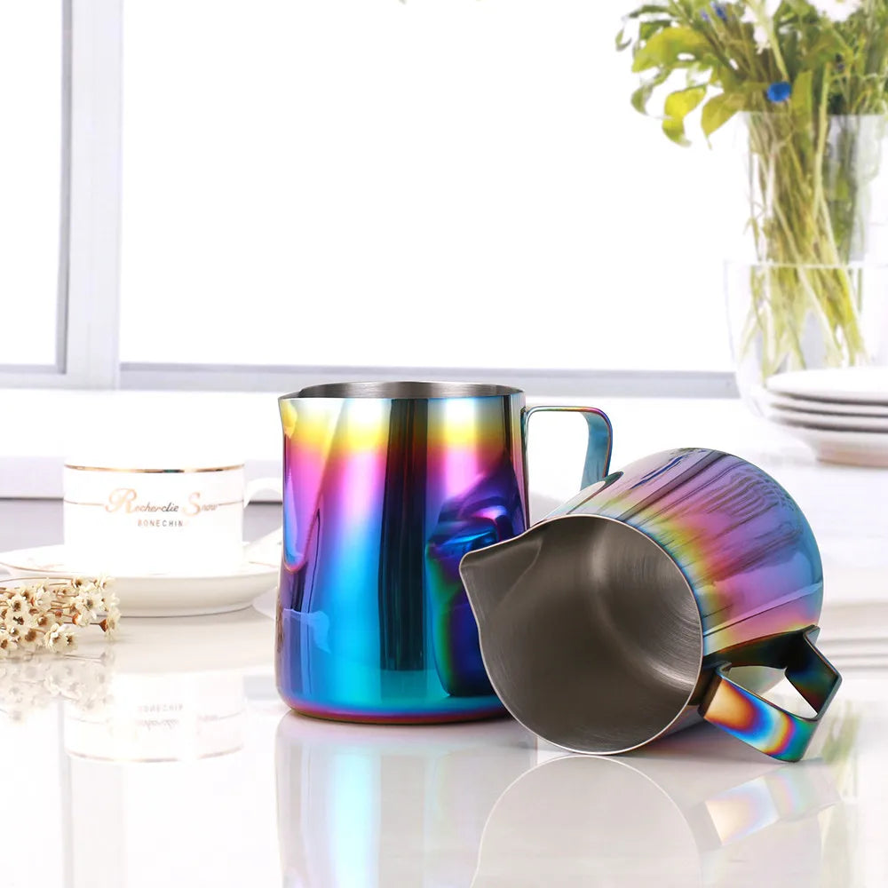 Colorful Stainless Steel Milk Frothing Pitcher – Latte Art Jug Milk Frothing Pitcher Oasis Select