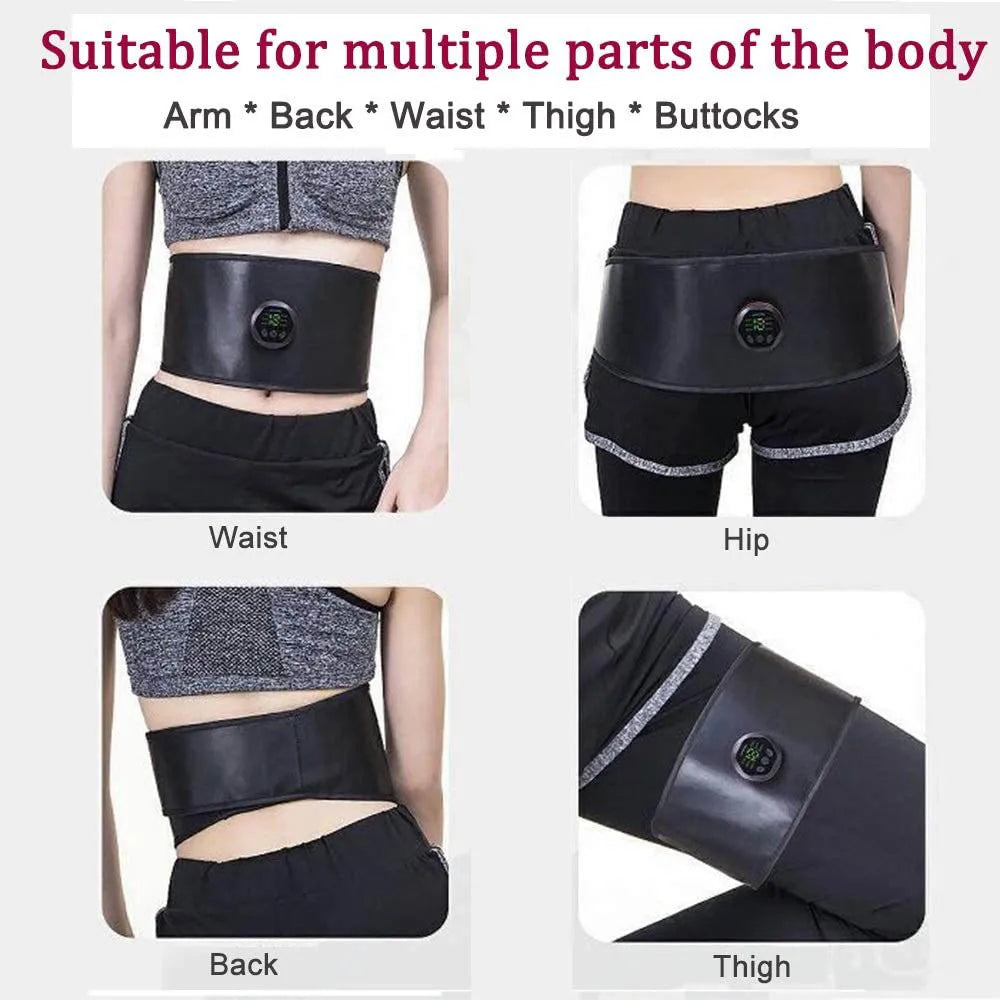 Muscle Stimulation Belt Electric ABS Stimulator Trainer EMS Abdominal Exerciser Toning Belts Fitness Training Gym Workout Oasis Select