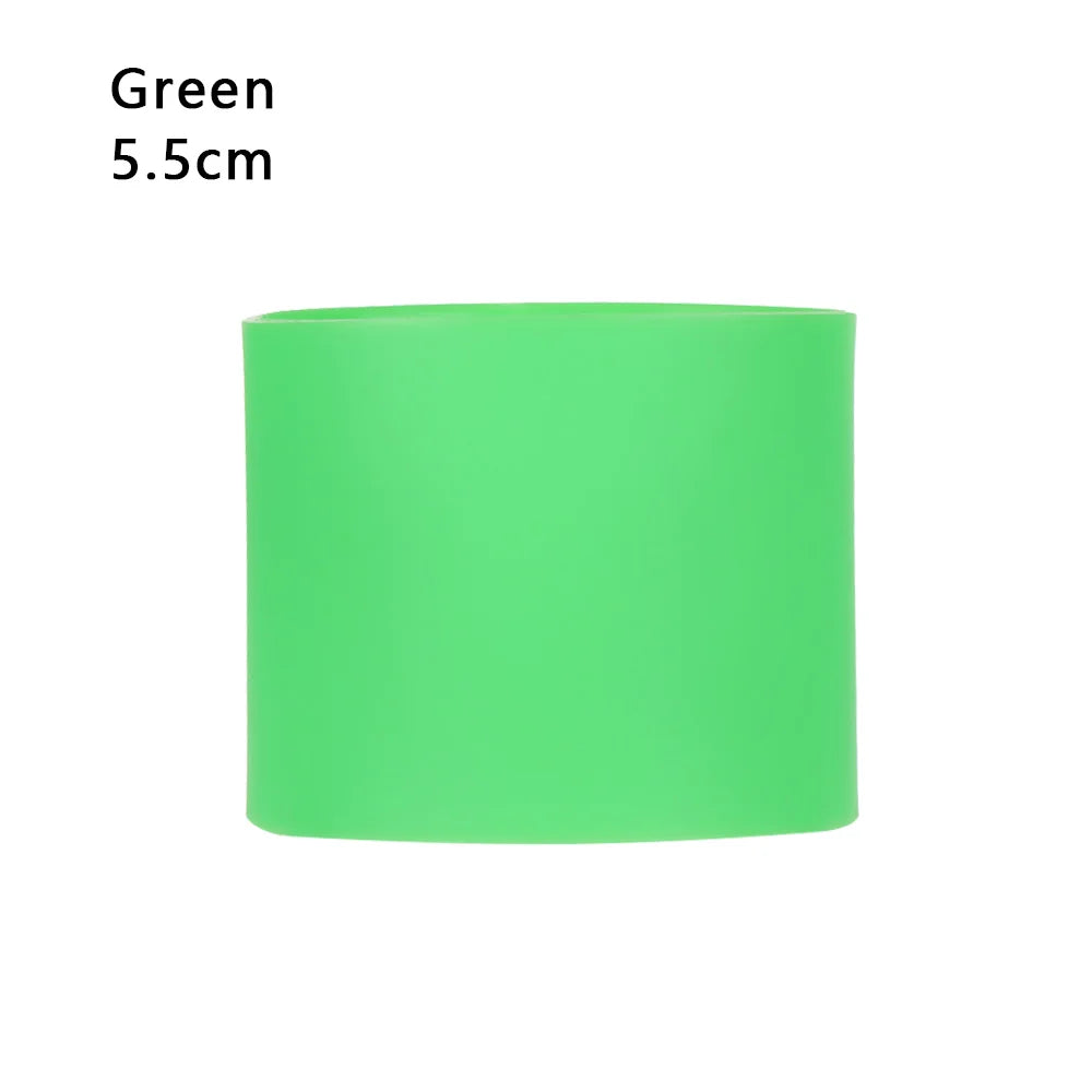 Silicone Non-slip Mug Sleeve Glass Bottle Cover Cup Sleeve Heat Insulation Bottle Sleeves For Mugs Ceramic Coffee Cups Wrap Oasis Select Green-5.5cm