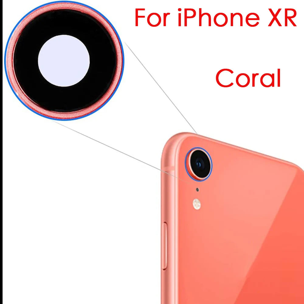 iPhone XR Rear Camera Lens Glass Cover with Frame Replacement