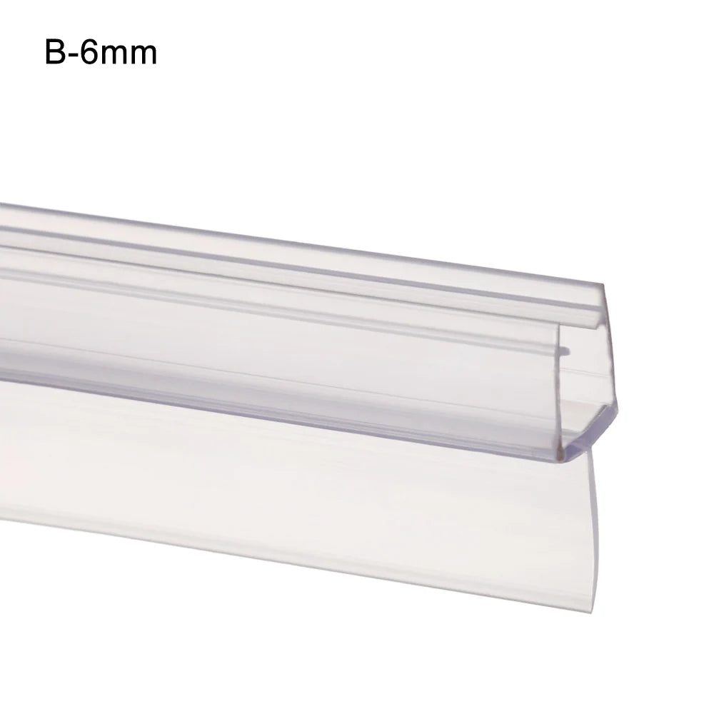 Transparent Seal Strip Bath Shower Screen Door 4 to 12mm Seal Gap Window Door Weatherstrip Sealing Strips Household Accessories Oasis Select B-6mm