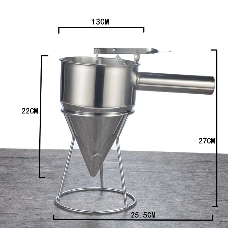 Stainless Steel Batter Dispenser Funnel & Rack | Octopus Balls Batter Dispenser Funnel Oasis Select