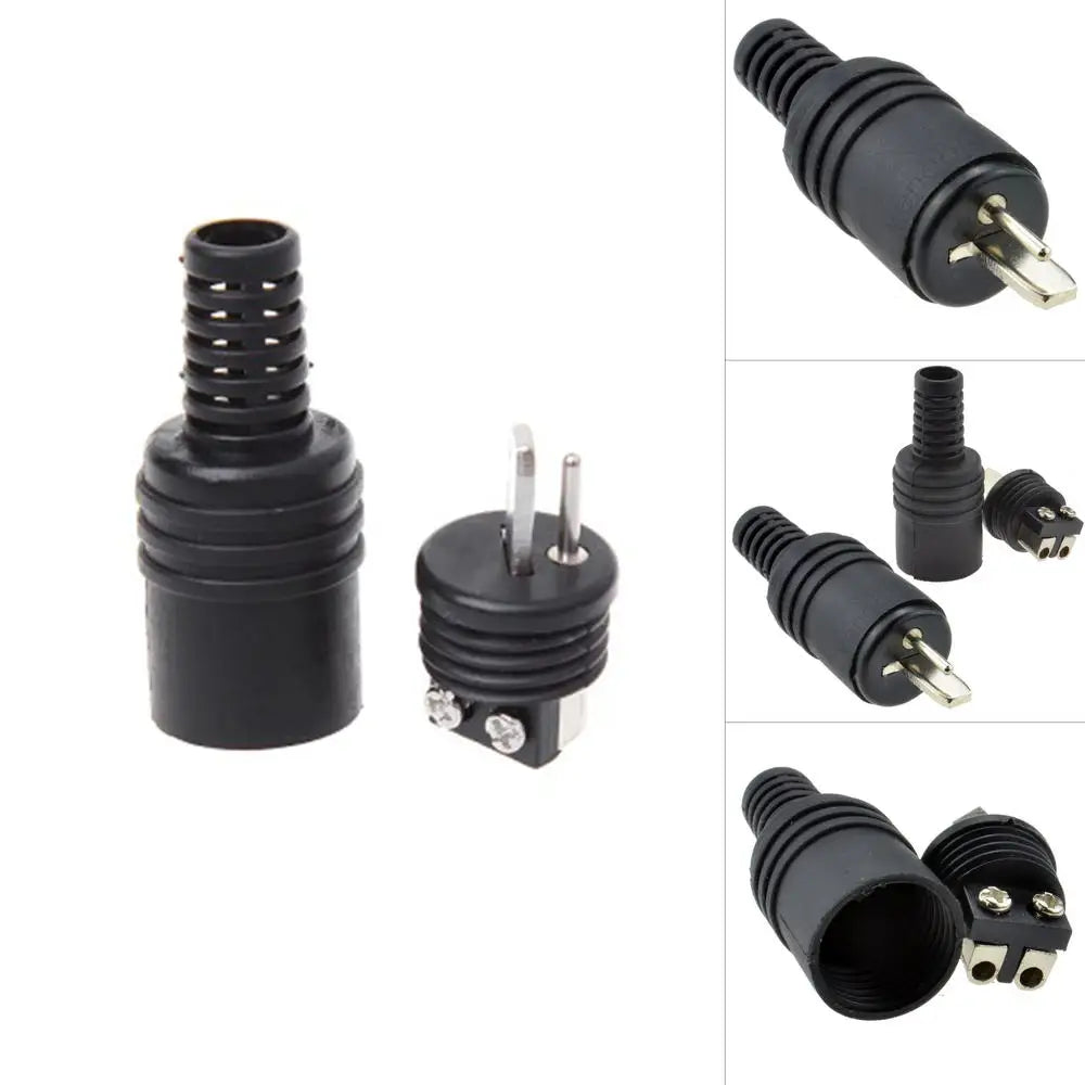 2 pcs 2 pin Black DIN Plug Speaker and HiFi Connector Screw Terminals Connector Power Audio Lamp Signal Plug Adapters Oasis Select